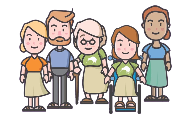 Illustration of a Mycare family